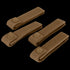 Four Condor Mod Straps - 4 in brown nylon with snap buttons, arranged in two rows on a neutral background—perfect for law enforcement or shooting range gear organization.